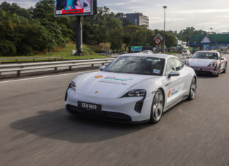 Shell Malaysia has completed all six Shell Recharge High Performance Charging Stations Porsche Taycan making driving north from Johor Bahru