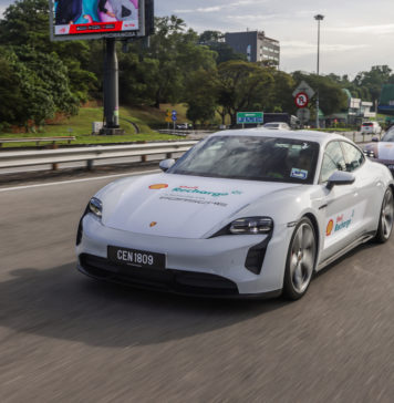 Shell Malaysia has completed all six Shell Recharge High Performance Charging Stations Porsche Taycan making driving north from Johor Bahru