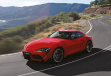 Toyota GR Supra finally arrives with the correct transmission Toyota Supra driving on curved road