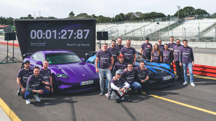 Porsche Taycan Turbo GT with Weissach package shatters records