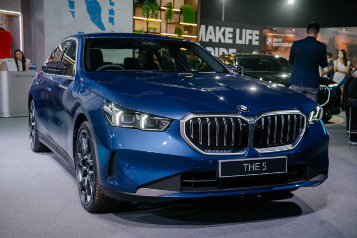 The new BMW 520i at the Malaysia Autoshow 2024